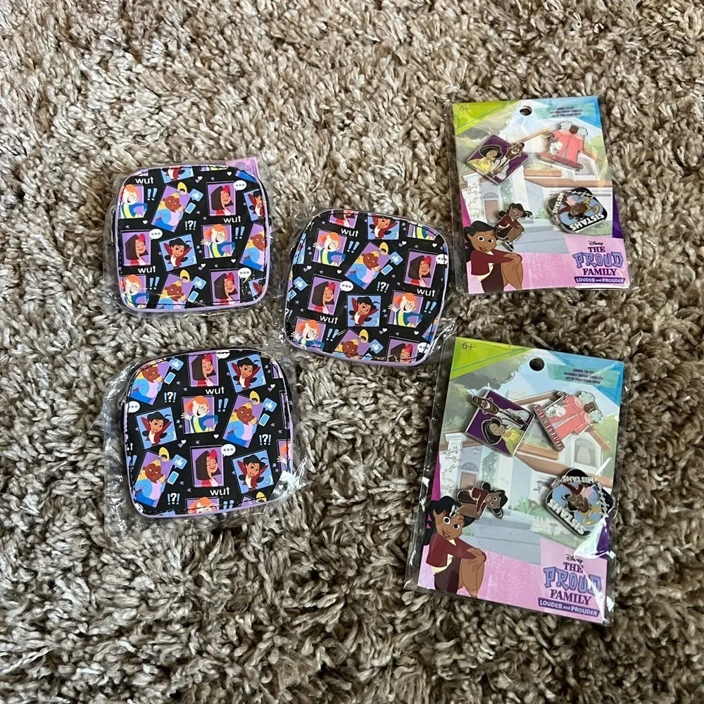 NWT Disney The Proud‎ Family change purse and pin sets